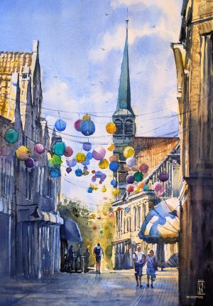 Feest in de straat in Dokkum