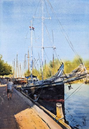 Aan de kade in Medemblik